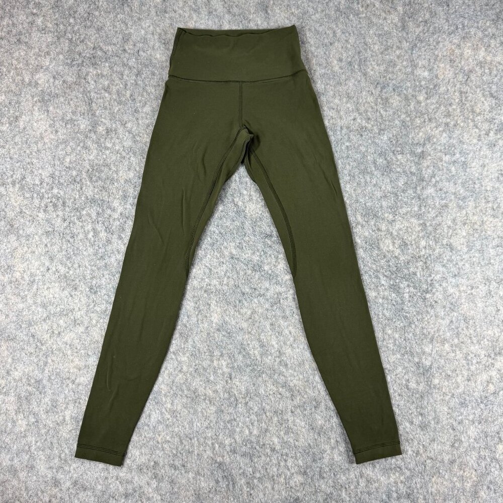 Lululemon Align Leggings Olive Green Size 4 Ankle Length 27"